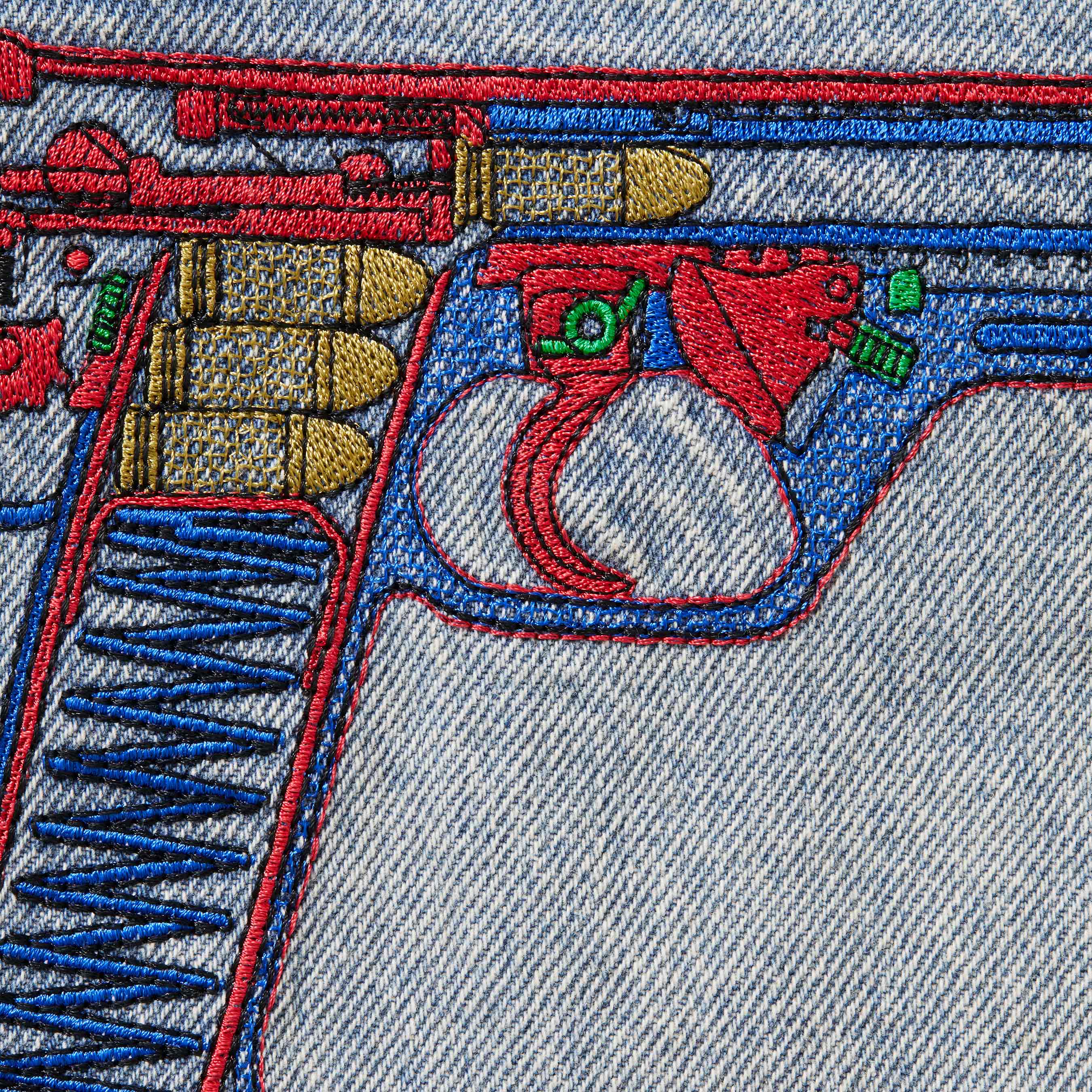 Guns Embroidered Loose Fit Jean view 4